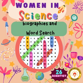 Preview of Women's history month  Word Search and Biographies