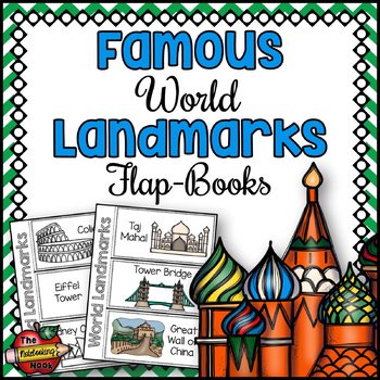 Preview of Famous World Landmarks Flap-Books