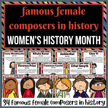 Preview of Famous female composers in history | Women's History Month | Posters