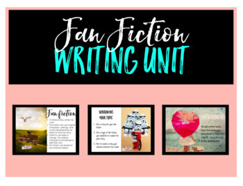 Preview of Fan Fiction Narrative Writing Unit