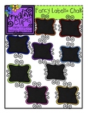 Fancy Chalk and White Labels {Creative Clips Digital Clipart}