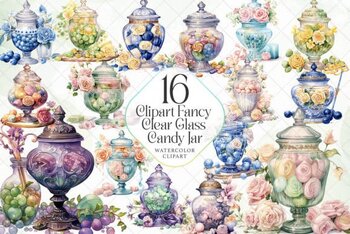Fancy Clear Glass Candy Jar Clipart By Regulrcrative