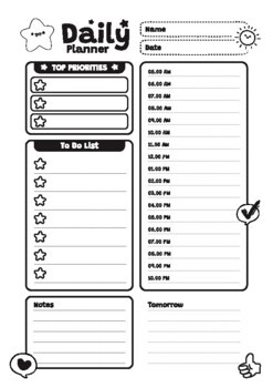 2023 Dated Daily Planner Printable in Letter, A5, A4