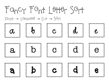 fancy font alphabet