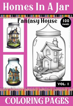 Preview of Fancy House Coloring Pages Vol 1 | Homes In a Jar Coloring Sheets
