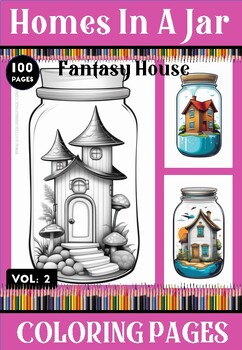 Preview of Fancy House Coloring Pages Vol 2 | Homes In a Jar Coloring Sheets