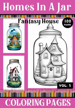 Preview of Fancy House Coloring Pages Vol 3 | Homes In a Jar Coloring Sheets