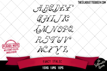 Fancy Italic alphabets - ABC letters by The Silhouette Queen | TPT