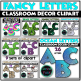 Fancy Letters Alphabet Letters Clip Art BUNDLE