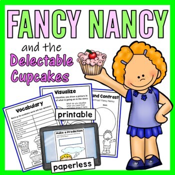 Preview of Fancy Nancy and the Delectable Cupcakes - Distance Learning - New!!