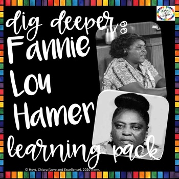Preview of Fannie Lou Hamer Black History Month Activity Learning Pack 3rd, 4th, 5th Grade