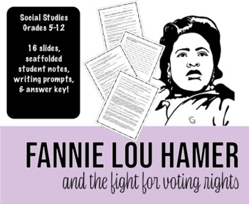 Preview of Fannie Lou Hamer and the Right to Vote | Black History Month Lesson