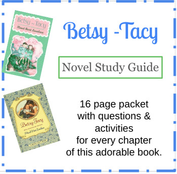 Preview of Fantastic Betsy-Tacy Book Study Guide! Creative activities and great questions.