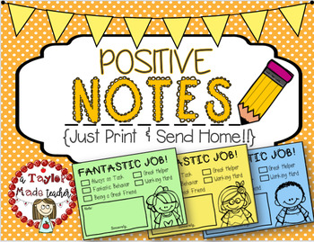 Preview of Fantastic Day! Positive Notes Home / Parent Communication