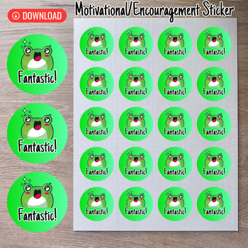 Preview of Fantastic-Digital Printable Motivational Sticker for Students Montessori