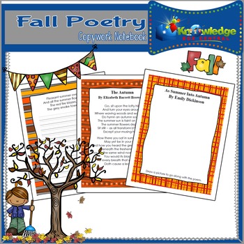 Preview of Fantastic Fall Poetry Copywork - EBOOK