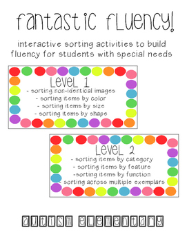 Preview of Categorize & Sort Multi-Level Fluency for Special Education