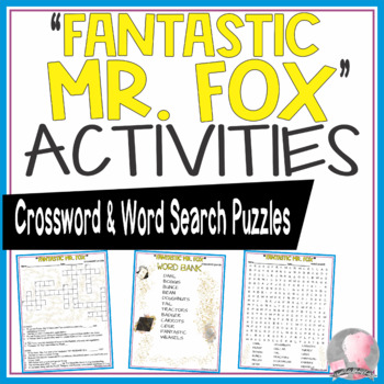 Fantastic Mr Fox Activities Roald Dahl Crossword Puzzle and Word Search