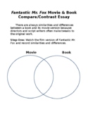 Fantastic Mr. Fox Book & Movie Compare/Contrast Essay