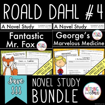 Preview of Fantastic Mr. Fox & George's Marvelous Medicine | Roald Dahl Novel Study Bundle