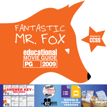 Preview of Fantastic Mr. Fox Movie Guide | Worksheet | Questions | Google Slide (PG - 2009)