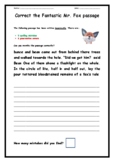 Fantastic Mr Fox - Punctuation and Spelling Task