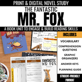Fantastic Mr. Fox by Roald Dahl Chapter Book Study: Questi