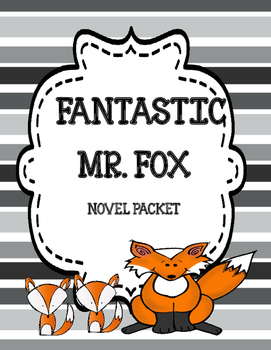 Preview of Fantastic Mr. Fox Novel Study Packet - Distance Learning
