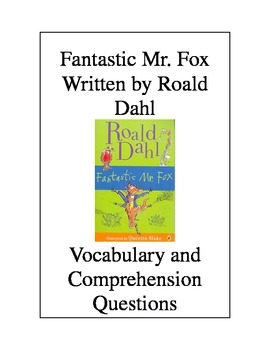 Fantastic Mr Fox By Roald Dahl Vocabulary