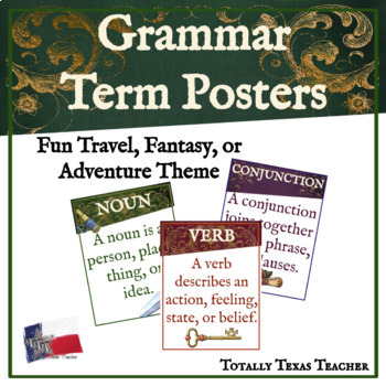 Preview of Fantasy Adventure or Travel Parts of Speech Posters