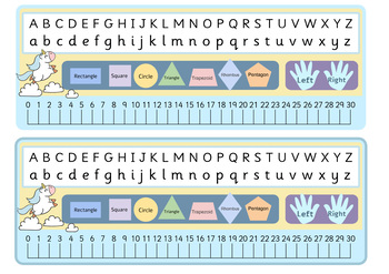 Fantasy Alphabet Desk Strips With Numbers By The Classroom Tpt