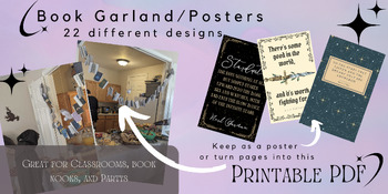 Preview of Fantasy Book Quote Garland/Posters