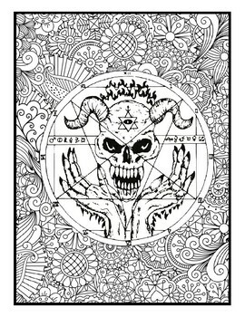 Fantasy Coloring Pages For Adults by Qetsy | TPT