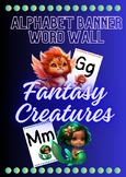 Fantasy Creature Banner Word Wall Alphabet Kawaii