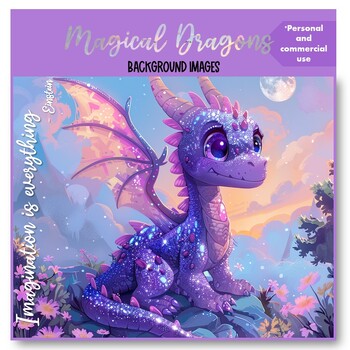 Preview of Fantasy Dragon Slide Background Images for Presentations | PPT, PNG images