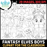 Fantasy Elves Boys Digital Stamps (Lime and Kiwi Designs)