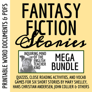 Preview of Fantasy Fiction Short Story Activities Bundle for High School Readers