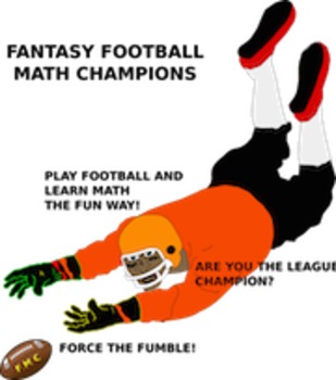 Preview of Fantasy Football Math Champions Sports Math Game and math lesson Plan