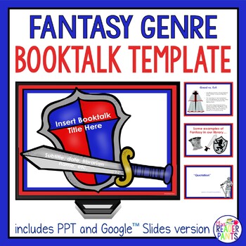 Preview of Fantasy Genre Booktalk Template - Middle School Library Booktalks