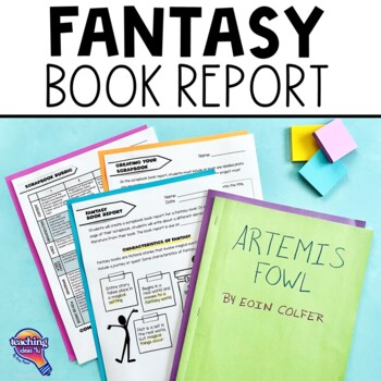 Preview of Fantasy Genre Fiction Book Report Scrapbook Project & Rubric