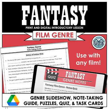 Preview of Fantasy Genre - Introduction to Fantasy Films - Print & Digital Movie Lesson