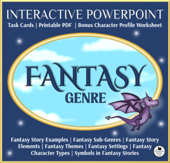 Preview of Fantasy Genre PowerPoint - Interactive Slides with Task Cards