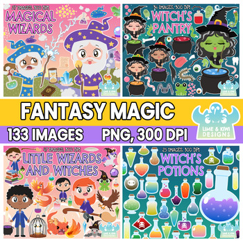 Preview of Fantasy Magic Clipart Bundle 1 (Lime and Kiwi Designs)