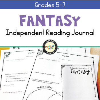 Preview of Fantasy Reading Response Journal