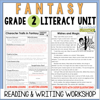 Preview of Fantasy Reading & Writing Workshop Lessons & Mentor Texts - 2nd Grade