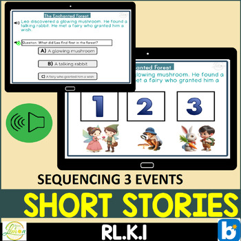 Preview of Fantasy Short Stories Sequencing 3 Events Speech Therapy Digital