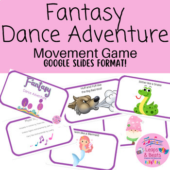 Preview of Fantasy/Story Book Movement Game (Google Slides format)