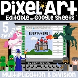 Pixel Art Math Multiplication and Division Magic Reveal: F