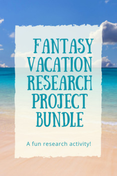 Preview of Fantasy Vacation Research Project Bundle: Webquest and Culminating Activities