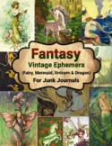 Fantasy Vintage Ephemera (Fairy, Mermaid, Unicorn & Dragon